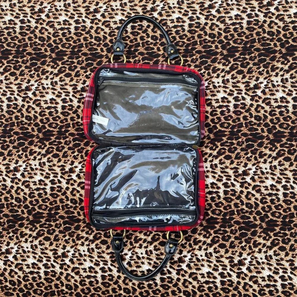 Betsey Johnson y2k plaid makeup bag - Picture 7 of 8